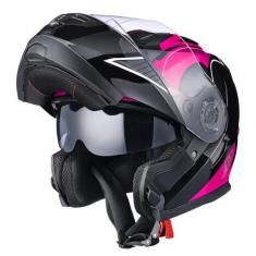 Imagem de Capacete de motocicleta AHR RUN-M3 com viseira dupla modular Full Face
