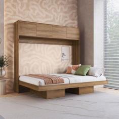 Imagem de Cama Casal Hanover Articulável Horizontal 4 Portas Marrom - Art In Móveis