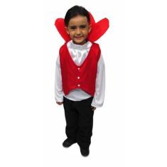 Imagem de Fantasia Halloween Infantil Vampiro Menino Conde Drácula Dia das Bruxa