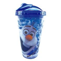 Imagem de Copo Com Tampa Canudo Gel Disney Frozen 450 Ml Olaf