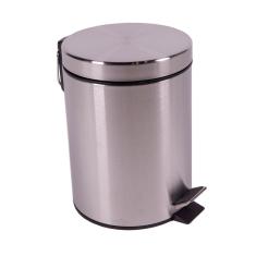 Imagem de Lixeira de Aço Inox Com Pedal Balde Removível Tampa Com Fechamento Suave Vizapi Platinium 5 L