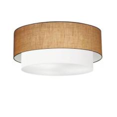 Imagem de Plafon Duplo Cilíndrico Md-3065 80X70cm Bivolt Palha Branco