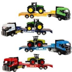 Imagem de Caminhão De Ferro E Plastico Com Trator 24cm 1:60 Acorda - Jjt