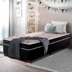 Imagem de Cama Box Com Colchão Solteiro D23 188X88cm Preto Attractive Umaflex