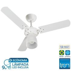 Imagem de Ventilador De Teto Tron Marbela 130W Branco 110/127V C/ 1 Lâmpada Led
