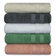 Imagem de Kit 5 Toalha De Banho Fio Penteado Extra Macia - Comfort