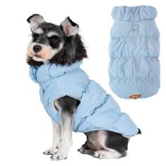 Imagem de Casaco de inverno para cães e gatos, casaco de neve, casaco para cães, impermeável, à prova de vento, quente, para clima frio, roupas para cães com arnês embutido para cães pequenos, médios, gatos,