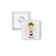 Imagem de Kit de atualização para jogos com teclado mecânico PBT de desenho da Alemanha verde marrom