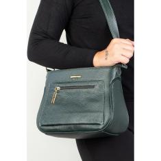 Imagem de Bolsa feminina tiracolo de couro liso Maísa-Feminino