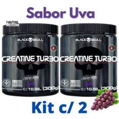 Imagem de Kit 2X Creatina Monohidratada Creatine Turbo Black Skull 300G - Energi