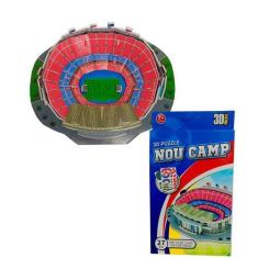 Imagem de Quebra Cabeça 3D Puzzle Estádio Camp Nou Barcelona 27 Peças - Estilo B