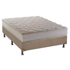 Imagem de Cama Box Casal: Colchão Anatômico Herval D28/Ag65 Joy + Base Crc Suede
