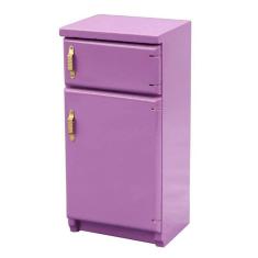 Imagem de 1/12 Escala Doll House Geladeira Modelo de Mobiliário em Miniatura