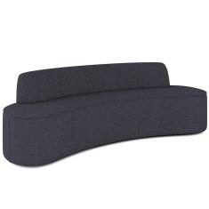 Imagem de Sofá 4 Lugares Curvo Sala De Estar Living Cancún D02 Linho Chumbo 260 Cm D-465