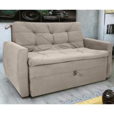 Imagem de Sofá Cama 2 Lugares Bray Veludo Turkey Cappuccino
