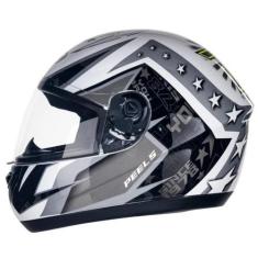 Imagem de Capacete para Moto Fechado Peels Spike You Racing Branco e Prata Uniss