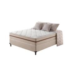 Imagem de Cama Box + Colchão De Casal Classic Molas Pocket 138X188x61cm - Lucas