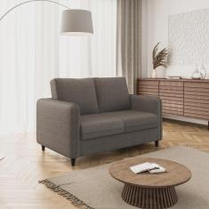 Imagem de Sofá 2 Lugares em Linho Orquídea Cabecasa Madeiramadeira Grafite