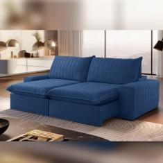 Imagem de Sofá Retrátil e Reclinável 290cm Noah Azul