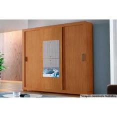 Imagem de Guarda Roupa Solteiro 3 Portas de Correr (1 c/ Espelho) e 4 Gavetas c/