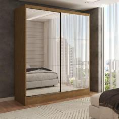 Imagem de Guarda-Roupa Solteiro Swift 2 Portas 2 Gavetas Com Espelho Cinamomo -