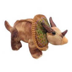 Imagem de Dinossauro De Pelúcia Triceratops Marrom 36 Cm Comprimento