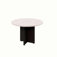 Imagem de mesa de reunião redonda yaris carvalho berlin e preta