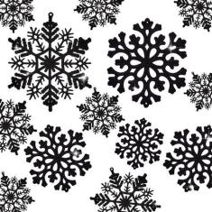 Imagem de Enfeites de floco de neve de Natal Krisdecor 10 cm de plástico 36 unid