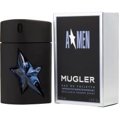 Imagem de Perfume Masculino Angel Thierry Mugler Eau De Toilette Spray Rubber Bottle Refillable 50 Ml