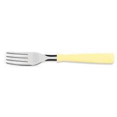 Imagem de Garfo de mesa new kolor creme lamina de aco inox e cabo de polipropile