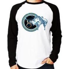 Imagem de Camiseta Raglan Signo Touro Astrologia Manga Longa - Foca Na Moda