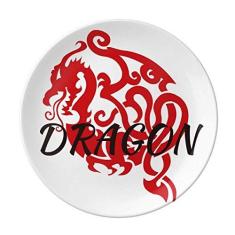 Imagem de Animal Myth Dragon's Eastern Wings Prato Decorativo de Porcelana Salver Prato de Jantar