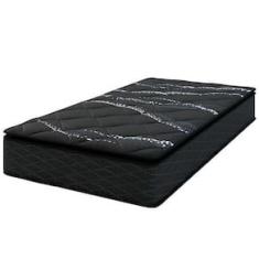 Imagem de Colchão de Solteiro Umaflex New Itália Black com Molas Ensacadas, Revestimento em Jacquard e Pillow Top D26 25X88X188cm - Preto