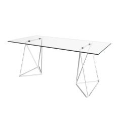 Imagem de Mesa De Escritório Cavalete Arame Bela Vista Branco Branco