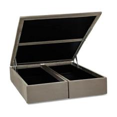 Imagem de Base Baú Camurça Bege Queen (158x198x39) - Ortobom