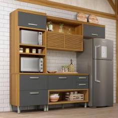 Imagem de Cozinha 3 Peças Torre Quente Ripado Princesa Nesher 100% Mdf - Nesher