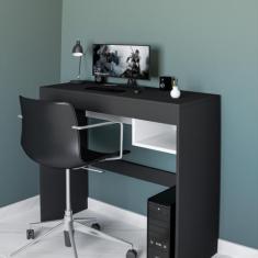 Imagem de Mesa Para Computador Notebook Escrivaninha Quarto Sala Organizador Mdf
