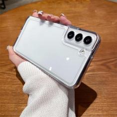 Imagem de Capa luxuosa transparente à prova de choque para Samsung S24 S23 S22 S21 FE Plus Ultra 5G A12 A32 A52 A72 4G A33 A53 A73 A13 Capa de cristal, transparente, para A72 (4G 5G)