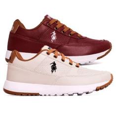 Imagem de Kit 2 Tenis Masculino Sapatenis da Polo Elite casual cadarço sapato