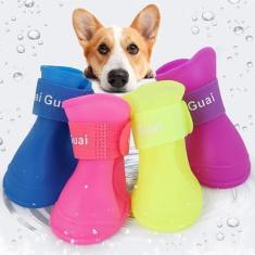 Imagem de Botinha De Silicone Tenis Para Cachorro Cães Gato Pet Sapatinho Sapato