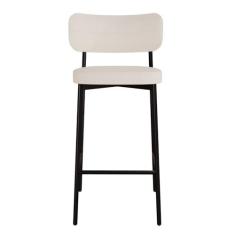 Imagem de Banqueta Alloa Fixa com 4 Pés 50 X 44,7 X 163,5cm com 1 Unidade Palha/Preto Epoxi