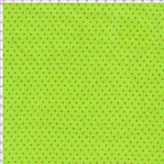 Imagem de Tecido Estampado para Patchwork - Poá Verde com Pink Cor 28 (0,50x1,40)