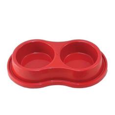 Imagem de Comedouro Bebedouro Duplo Anti-Formigas Cão Gato G Vermelho - Valtec S
