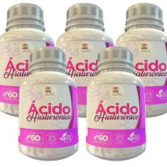Imagem de Ácido Hialurônico 500mg 60 Cápsulas Kit Com 5 Potes