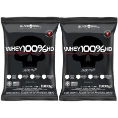 Imagem de Kit 2 Wheys 100% Hd Black Skull 900G - Cookies E Chocolate