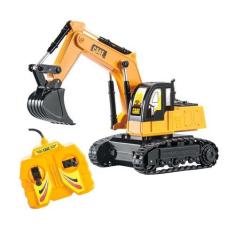 Imagem de Trator Escavadeira Infantil De Controle Com Fio - Dm Toys