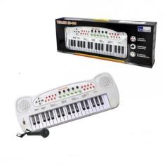 Imagem de Piano Teclado Infantil Microfone Cantar Brinquedo Musical - Dm Toys
