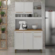 Imagem de Armário de Cozinha Ambiente Ametista Branco Cinamomo - Valdemóveis