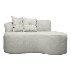 Imagem de Sofá Curvo Orgânico Plaza 2 Pessoas 180cm Bouclê Bege SOFA STORE