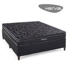 Imagem de Cama Box Casal Herval Saturno, 59x138x188, Molas Bonnel